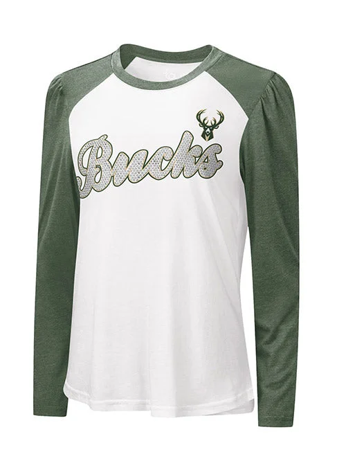 Women's Touch Puff Crowd Milwaukee Bucks Long Sleeve T-Shirt-- Fleece Fabric Down Fabric Feather Fabric Women's Touch Puff Crowd Milwaukee Bucks Long Sleeve T-Shirt-- Fleece Fabric Down Fabric Feather Fabric