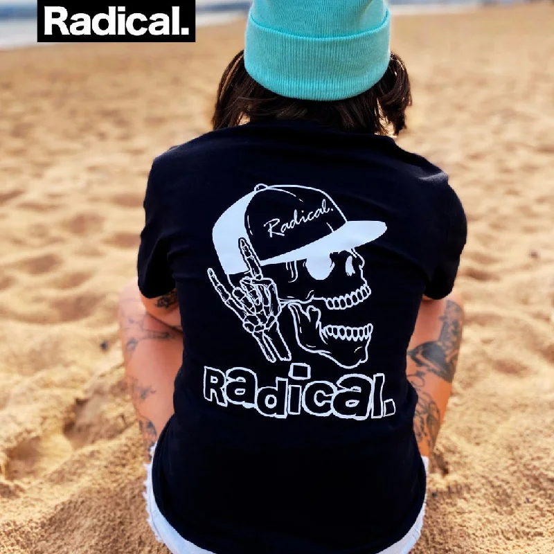 Radical. Too Rad Unisex T-shirt - Black-- Knit Fabric Woven Fabric Fleece Fabric