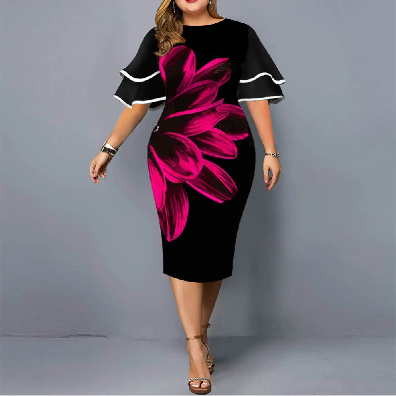 2023 Hot Sales Plus Size Women's Clothes Women Casual Vintage Print Knee-length Dress Lady Elegant Dresses Women Floral Dress Tunics Wedding white 2023 Hot Sales Plus Size Women's Clothes Women Casual Vintage Print Knee-length Dress Lady Elegant Dresses Women Floral Dress Tunics Wedding white