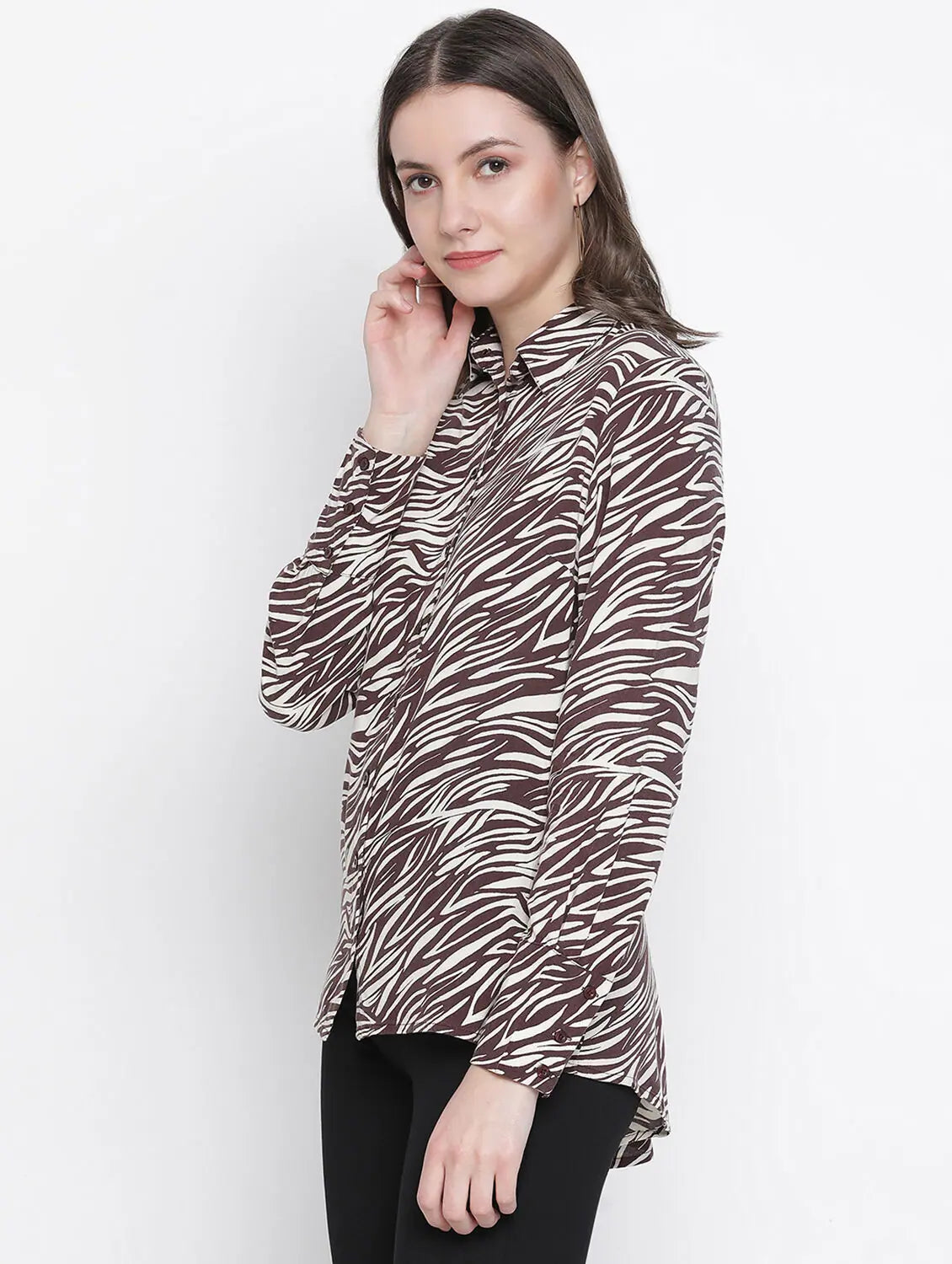 Wildfree Animal Print Women Shirt-- Casual Formal Business