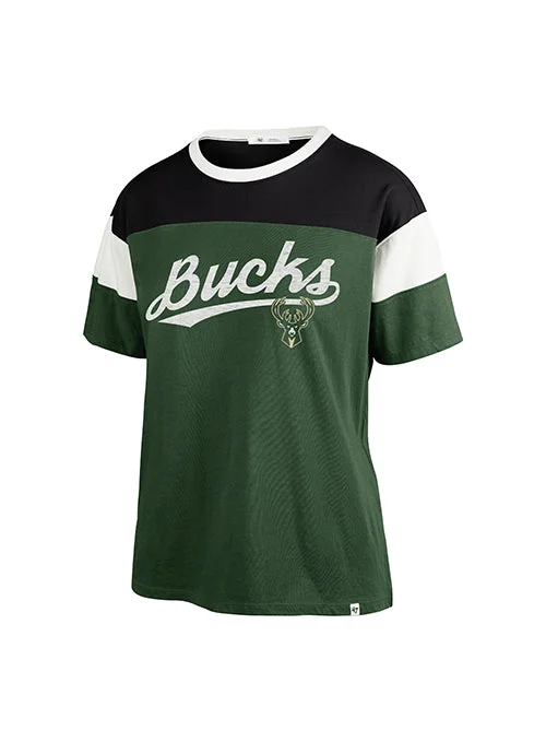 Women's '47 Brand Frankie Breezy Time Off Milwaukee Bucks T-Shirt-- Front Pockets Side Pockets Patch Pockets Women's '47 Brand Frankie Breezy Time Off Milwaukee Bucks T-Shirt-- Front Pockets Side Pockets Patch Pockets