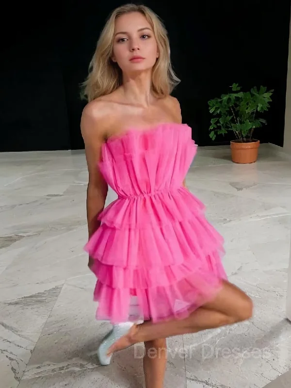 A-Line/Princess Strapless Short/Mini Tulle Homecoming Dresses Tunics Exclusive limited A-Line/Princess Strapless Short/Mini Tulle Homecoming Dresses Tunics Exclusive limited
