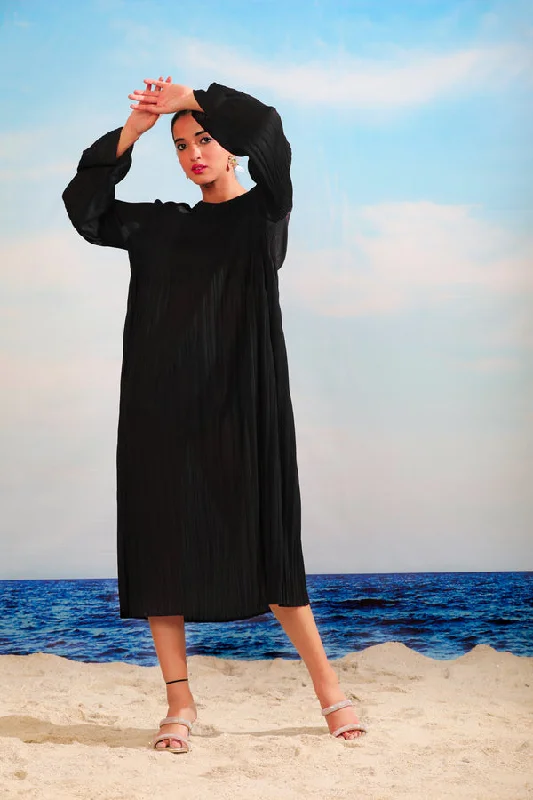 Rosy Long Dress - Black Tunics New arrival