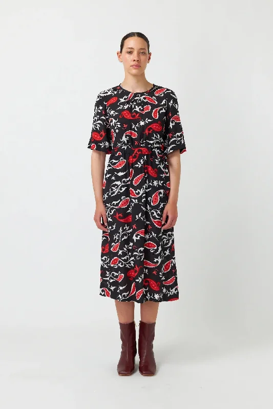 Camilla Dress - Pink Cowl Neckline Elegant