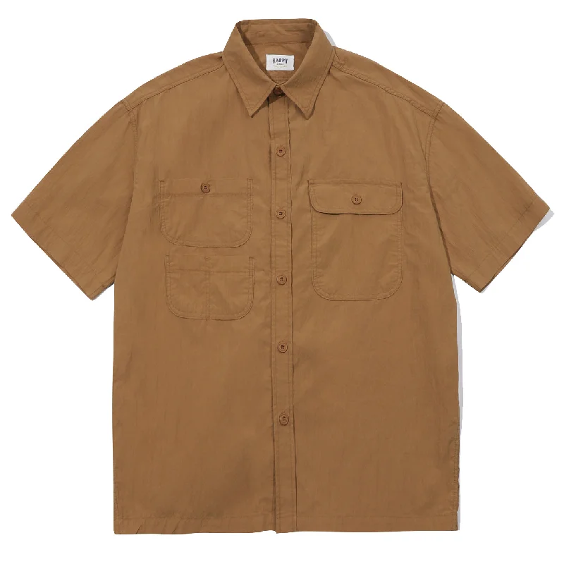 Kappy Sunrise Utility Half Shirt Brick-- Oversized T-Shirt Spandex breathable