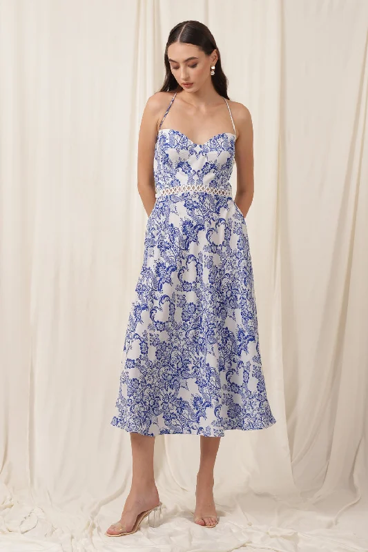 EVA DRESS JAIPUR BELLE INDIGO Bodycon Club Sequined