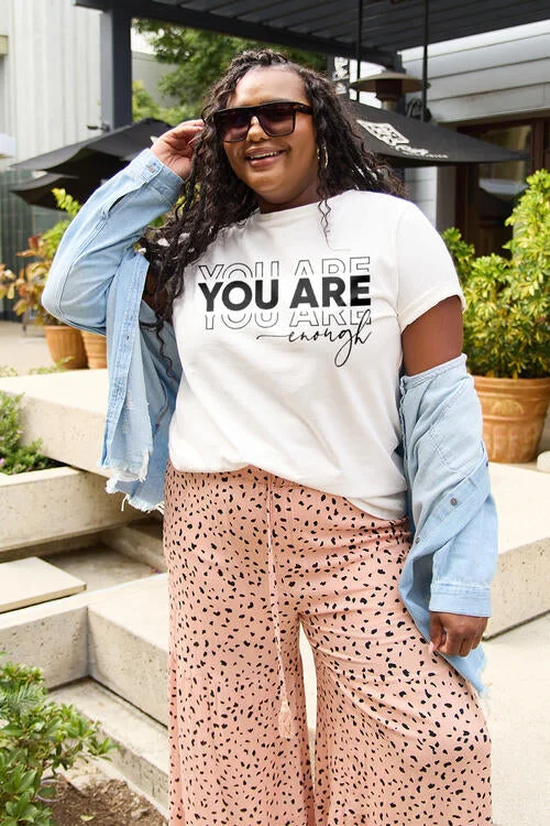 YOU ARE ENOUGH Ladies T-Shirt-- Terry Blend Velvet Blend Canvas Blend