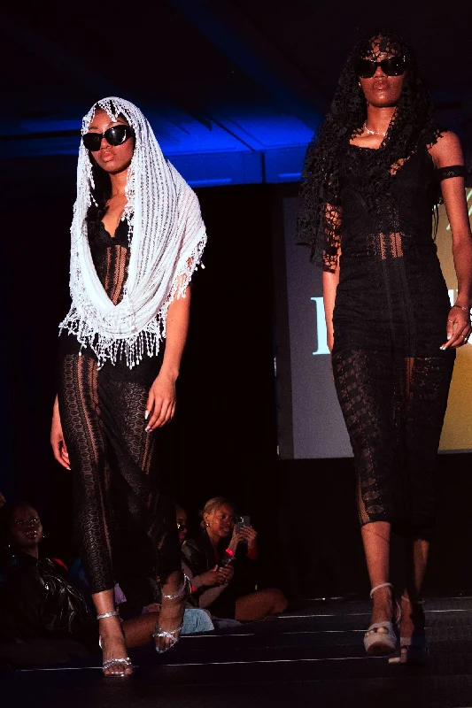 Black Cutout Lace Dress Tunics Sophisticated sleek
