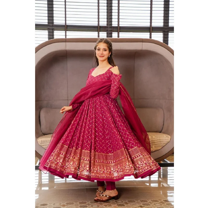Bollywood Indian Pakistani Ethnic Party Wear Women Soft Pure Georgette Maha Rani Suit With Dupatta Dress Tunics Stylish modern Bollywood Indian Pakistani Ethnic Party Wear Women Soft Pure Georgette Maha Rani Suit With Dupatta Dress Tunics Stylish modern