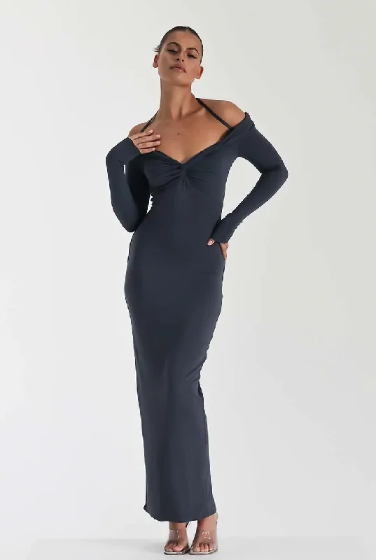 Charmaine Dress (Slate) Tunics Cozy soft
