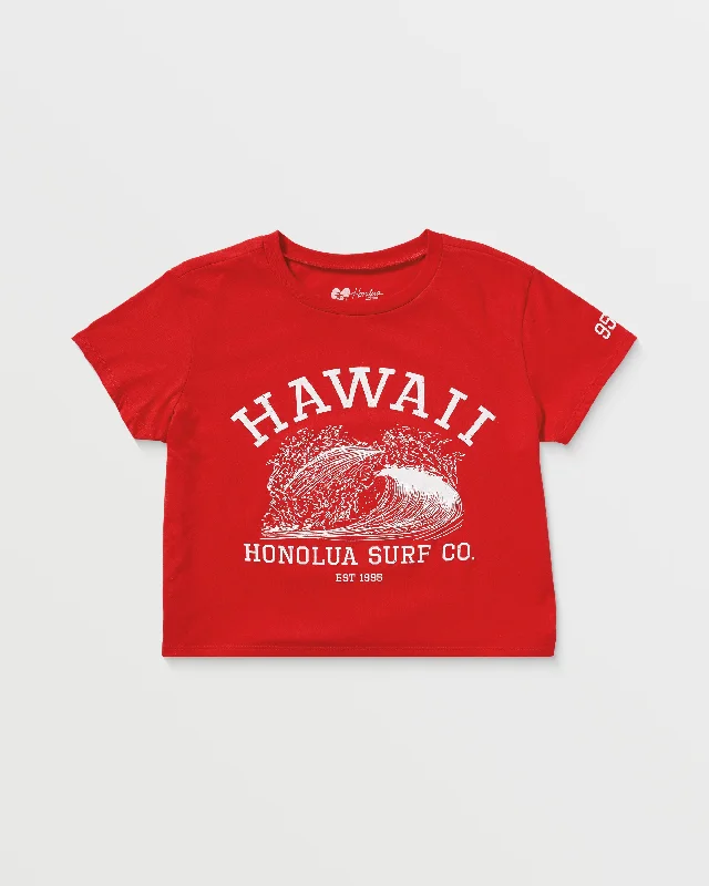 Womens Class Of 95 T-Shirt - Lava-- Welt Pockets Slit Pockets