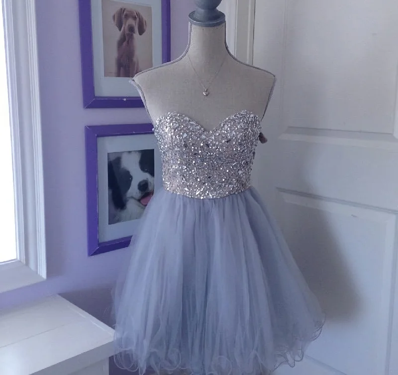 Sweeetheart Tulle Beaded Short Sweet 16 Homecoming Dresses Tunics Yoga stretchy