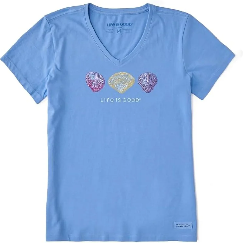 Life Is Good : Women's Luminescent Shells - Crusher T-Shirt-- Lace Blend Ribbed Blend Corduroy Blend Life Is Good : Women's Luminescent Shells - Crusher T-Shirt-- Lace Blend Ribbed Blend Corduroy Blend