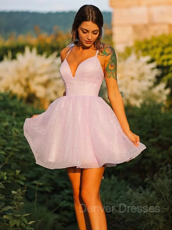 A-Line/Princess V-neck Short/Mini Lace Homecoming Dresses Turtleneck Neckline Stylish A-Line/Princess V-neck Short/Mini Lace Homecoming Dresses Turtleneck Neckline Stylish