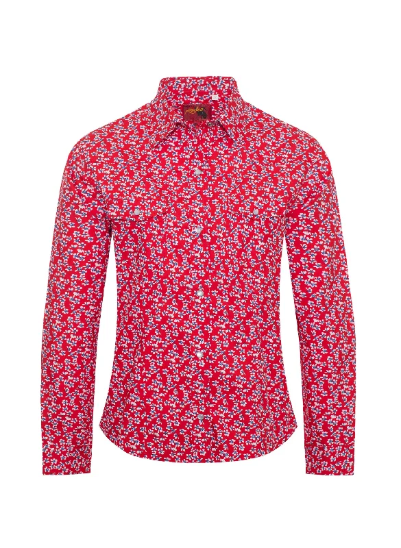 Women's Western Print Shirts -LS100-122-- Machine Wash Dry Clean Hand Wash