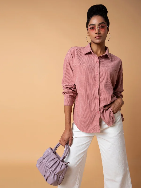 Women Solid Peach Oversized Shirt-1685-Peach-- Mesh Fabric Canvas Fabric Denim Fabric Women Solid Peach Oversized Shirt-1685-Peach-- Mesh Fabric Canvas Fabric Denim Fabric