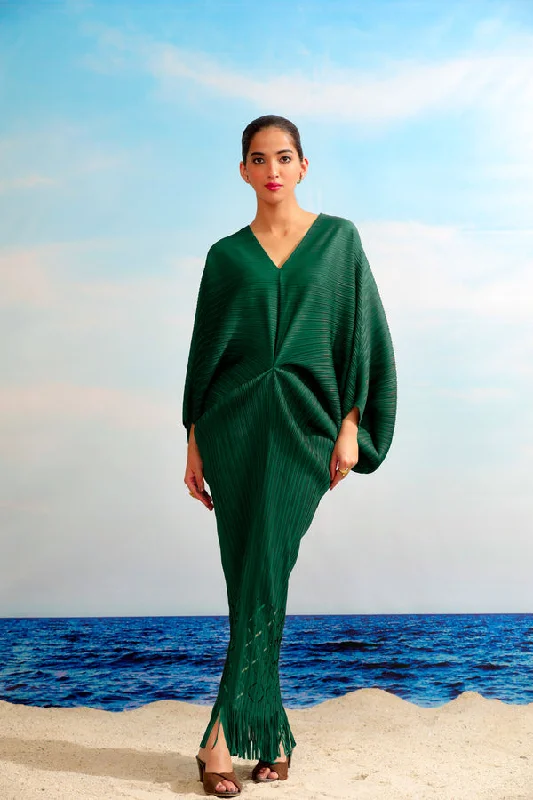 Lexi Fringe Dress - Emerald Green Tunics Sophisticated sleek