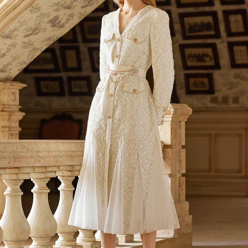 2023 Wholesale Luxury Lace Thickened Gauze Long Casual Elegant Women's Dresses Tunics Canvas sturdy 2023 Wholesale Luxury Lace Thickened Gauze Long Casual Elegant Women's Dresses Tunics Canvas sturdy