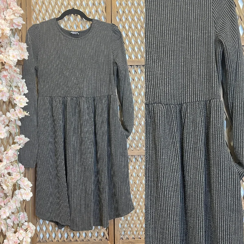Ribbed Dress with Pockets CHARCOAL Tunics Wedding white