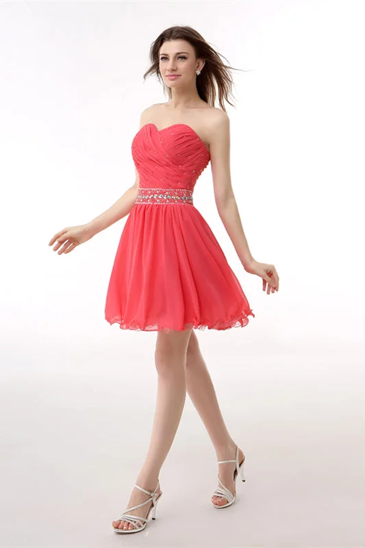 Crystal Chiffon Short Homecoming Dresses Tunics Vintage classic