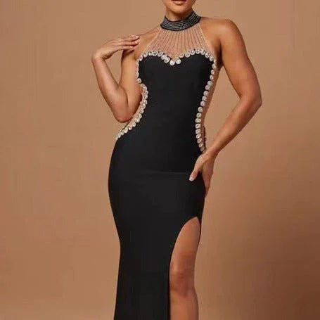 Becka Embellished Bandage Dress Tunics Yoga stretchy