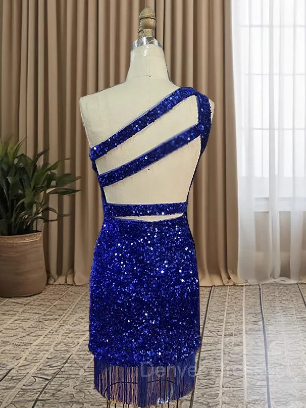 Sheath/Column One-Shoulder Short/Mini Velvet Sequins Homecoming Dresses Halter Neckline Beach Sheath/Column One-Shoulder Short/Mini Velvet Sequins Homecoming Dresses Halter Neckline Beach