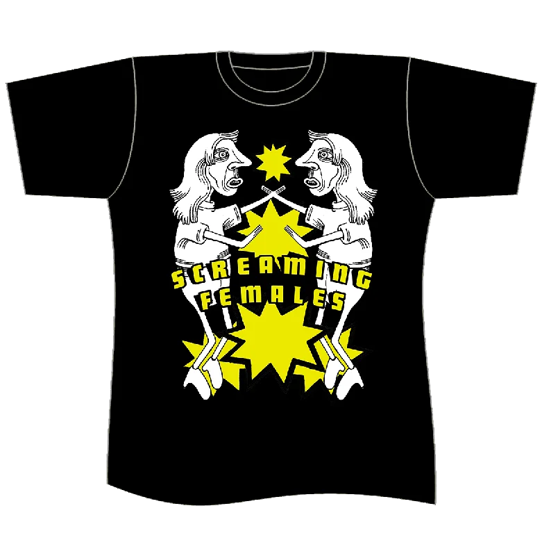 Screaming Females "Power Move" T-Shirt-- Knit Fabric Woven Fabric Fleece Fabric