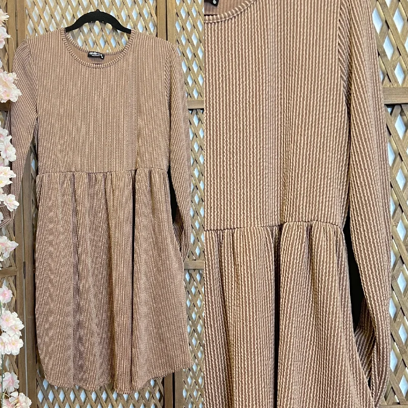 Ribbed Dress with Pockets CAMEL Tunics Fall fleece