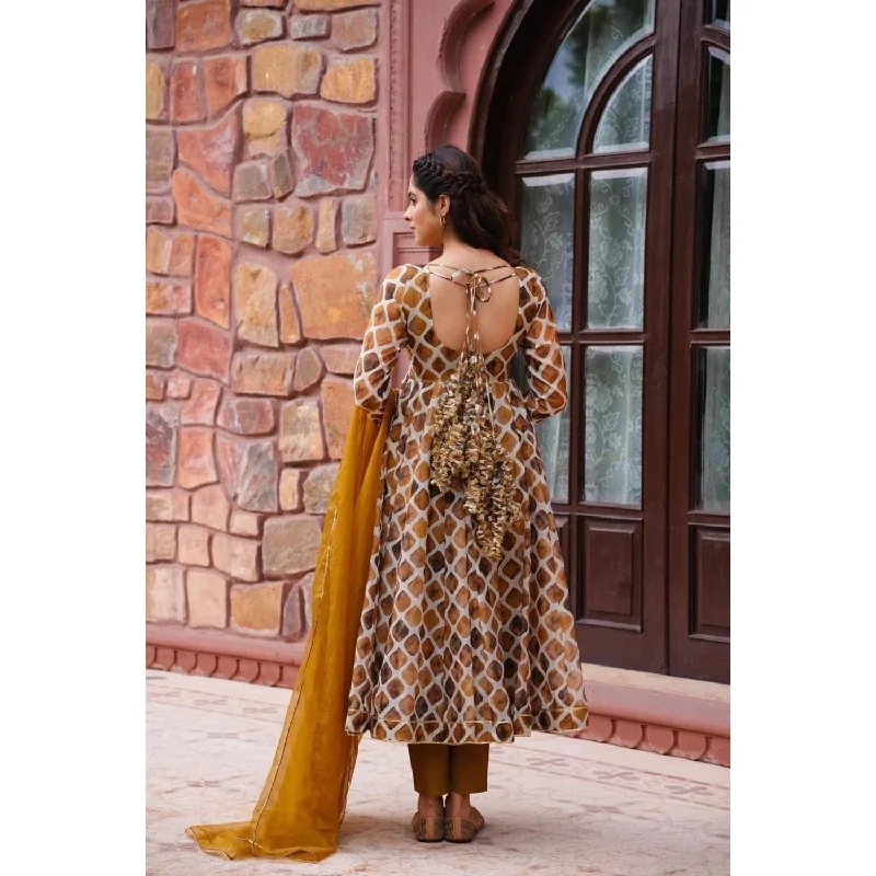 Bollywood Indian Pakistani Ethnic Party Wear Women Soft Pure Tubby Organza With Dupatta Suit Set Dress Tunics Favorite customer