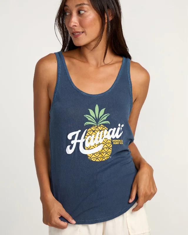 Womens Aloha State T-Shirt - Off Black-- Front Pockets Side Pockets Patch Pockets
