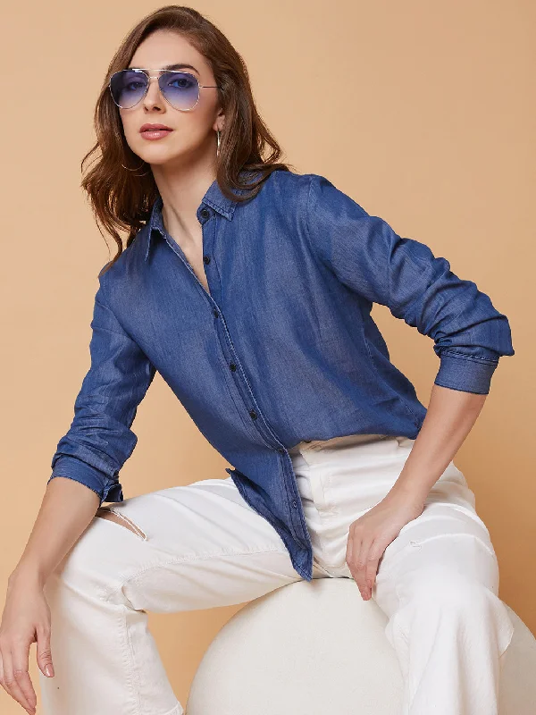 Women Solid Blue Slim Fit Shirt-AE-3375-Blue -- Basic T-Shirt Crew Neck Short Sleeve Women Solid Blue Slim Fit Shirt-AE-3375-Blue -- Basic T-Shirt Crew Neck Short Sleeve