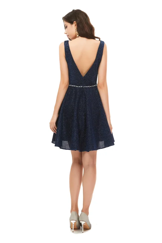 A-Line Navy Blue V-neck Mini Short Beading Homecoming Dresses k08 Tunics Chinos classic A-Line Navy Blue V-neck Mini Short Beading Homecoming Dresses k08 Tunics Chinos classic