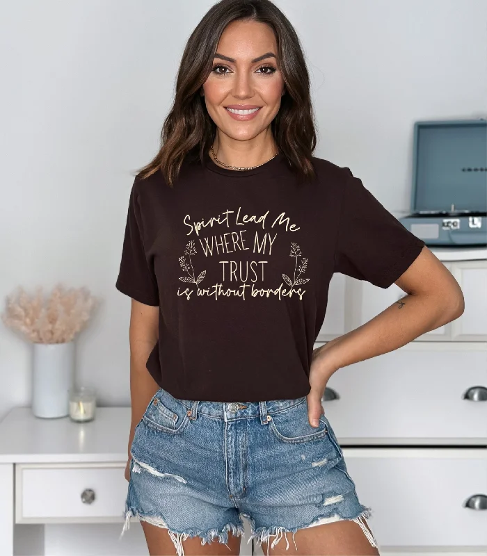 Spirit Lead Me Ladies T-Shirt-- Welt Pockets Slit Pockets
