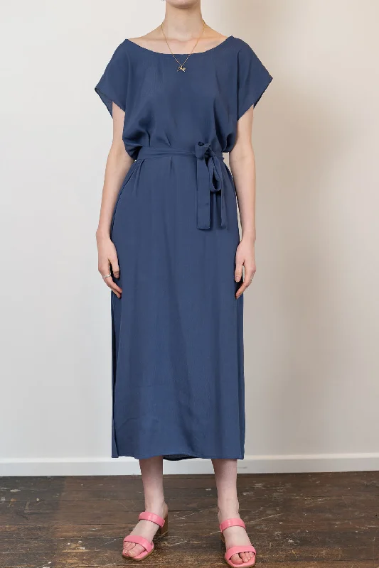 Heroes Dress - Blue Steel Tunics Long Elegant