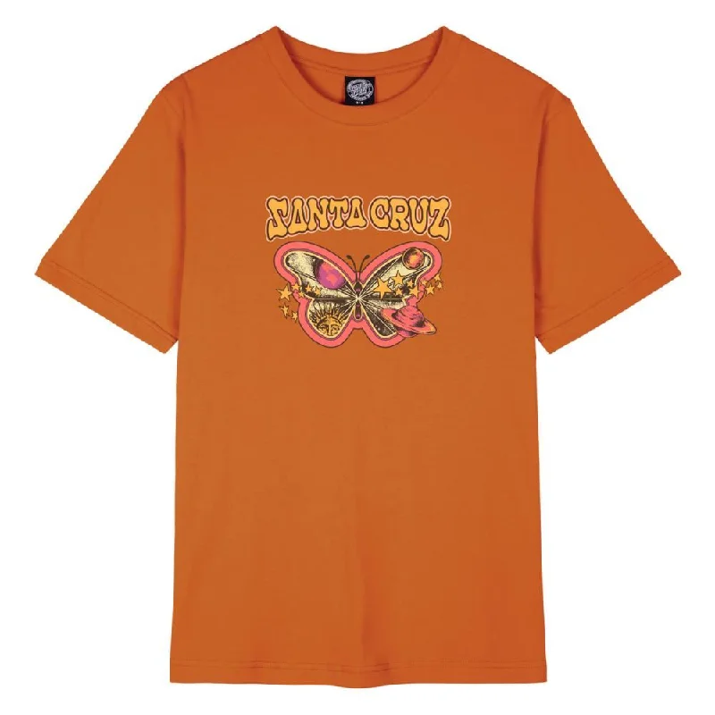 Santa Cruz Womens T-Shirt Galactic Butterfly - Ginger Biscuit-- Fashionable Trendy Casual