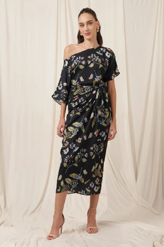 THAI TIE UP DRESS Tunics Long Elegant