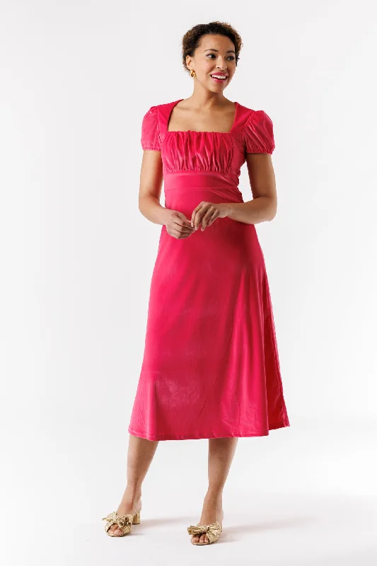 The Felicity Dress - Raspberry Velvet Tunics Top rated