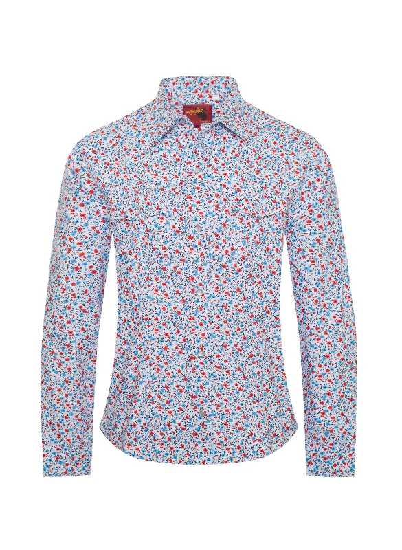 Women's Western Print Shirts -LS100-124-- Iron Safe Non-Iron Wrinkle Free