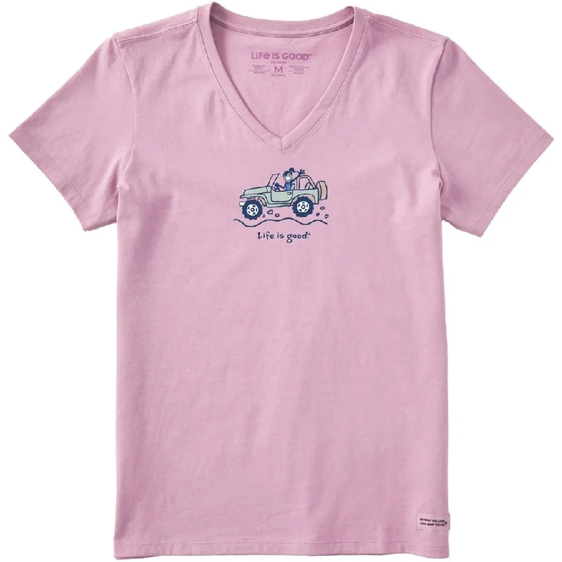 Life Is Good : Women's Jackie Off Road - Crusher T-Shirt-- Terry Blend Velvet Blend Canvas Blend Life Is Good : Women's Jackie Off Road - Crusher T-Shirt-- Terry Blend Velvet Blend Canvas Blend