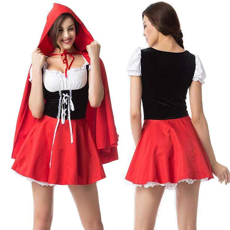 Bobbie Short Sleeve Halloween Dress With Cape Casual Short Summer