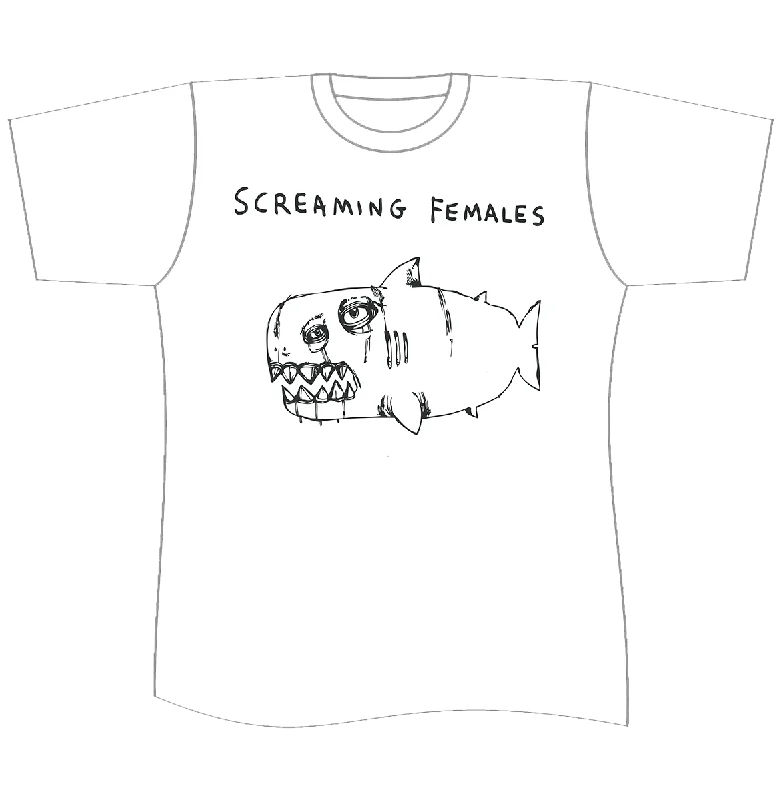 Screaming Females "Baby Teeth" T-Shirt-- Zippered Front Buttoned Front Snap Front