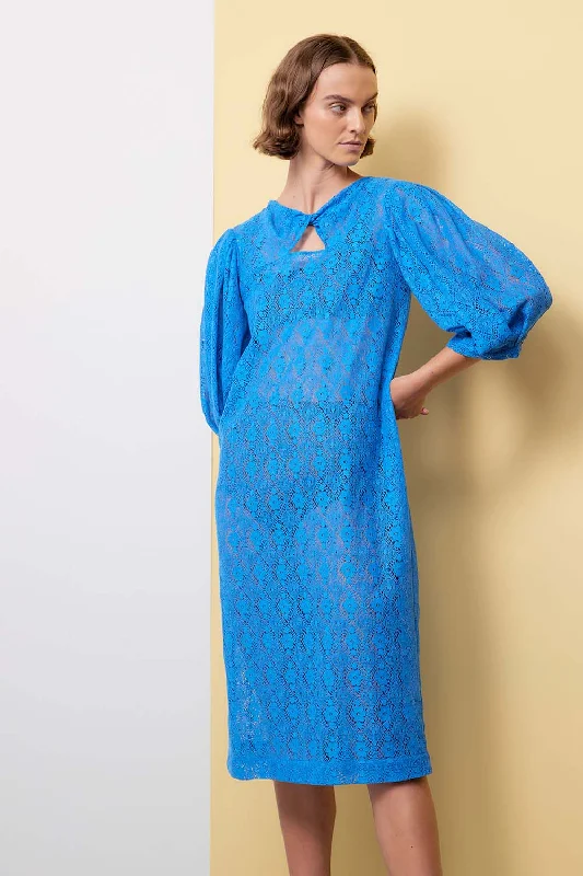 Hedda Shift Dress - Blue Tunics Trendy modern
