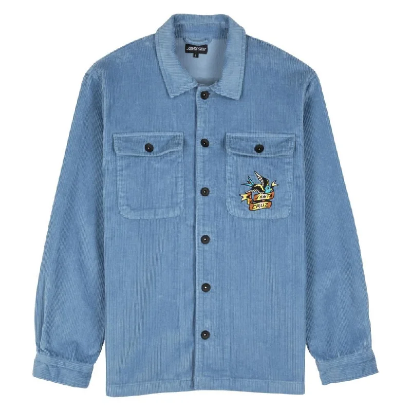 Santa Cruz Shirt Sommer Sparrow - Crystal Blue Cord-- Terry Blend Velvet Blend Canvas Blend