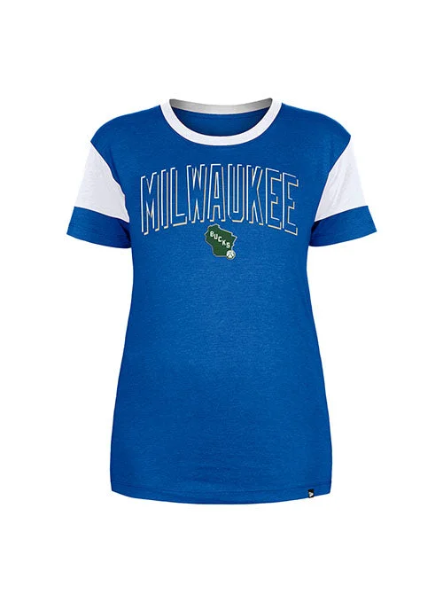 Women's New Era City Over Logo Milwaukee Bucks T-Shirt-- Collared Crew Neck Turtle Neck Women's New Era City Over Logo Milwaukee Bucks T-Shirt-- Collared Crew Neck Turtle Neck