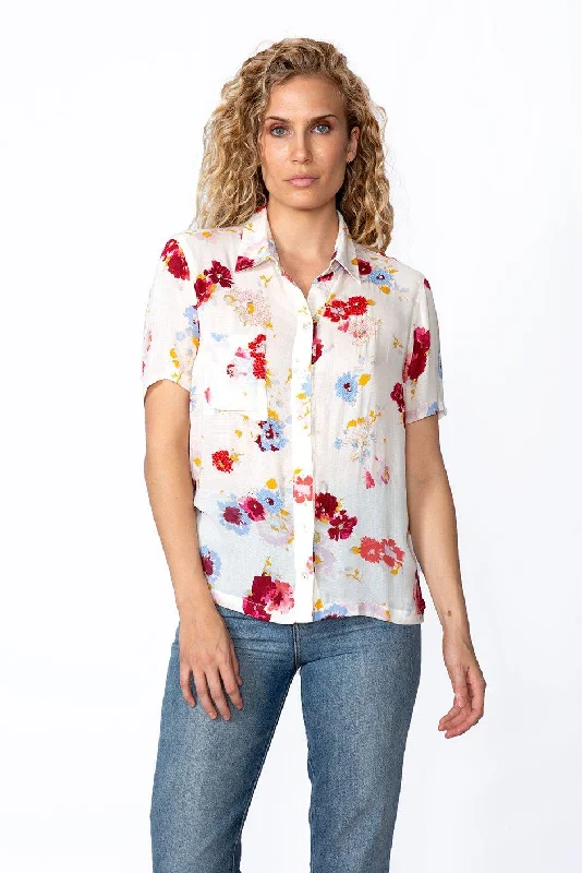 Beaded Kaia Shirt-- Lace Blend Ribbed Blend Corduroy Blend