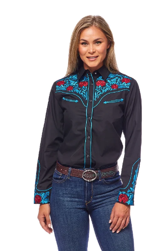 Women’s Western Embroidered Shirts -LS500-514-- Casual Formal Business