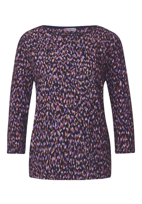Shirt im Minimalprint-- Cashmere Blend Cotton Blend Poly Blend
