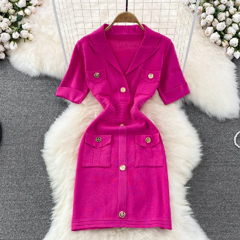 Summer fashion ladies elegant dresses women casual bodycon short sleeve V neck knit dress Boatneck Modish Everyday Summer fashion ladies elegant dresses women casual bodycon short sleeve V neck knit dress Boatneck Modish Everyday