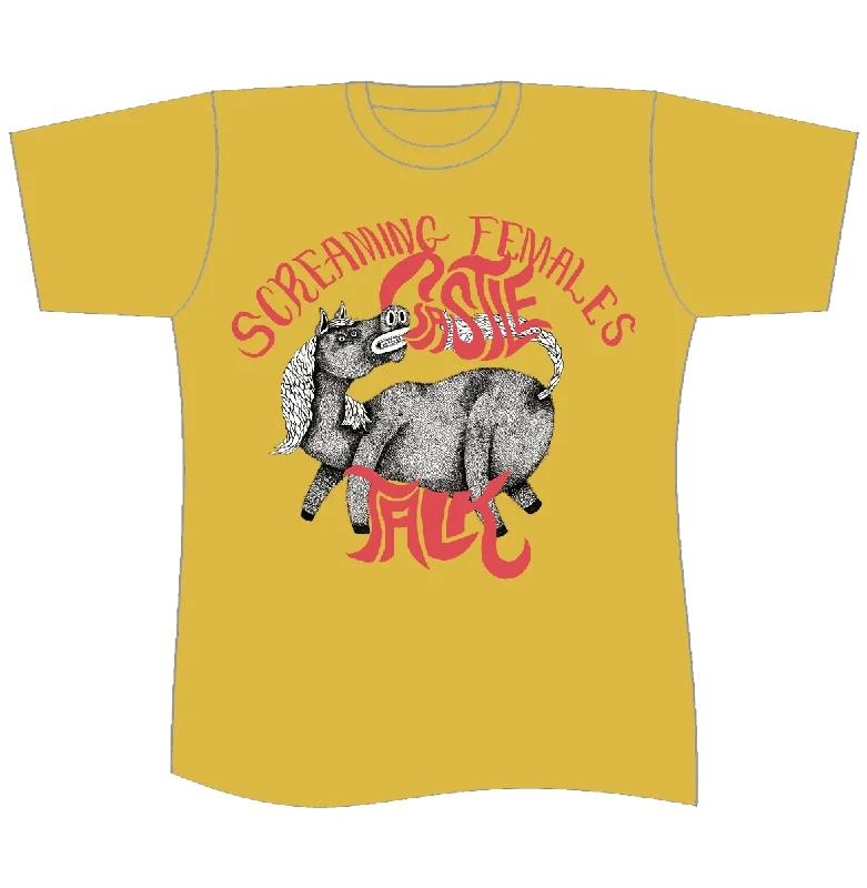 Screaming Females "Castle Talk" T-Shirt-- Welt Pockets Slit Pockets Flap Pockets