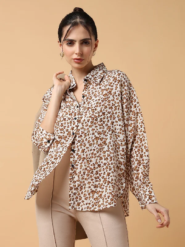 Women Floral Off White Slim Fit Shirt-AE-3199-Offwhite-- Houndstooth Herringbone Solid Women Floral Off White Slim Fit Shirt-AE-3199-Offwhite-- Houndstooth Herringbone Solid